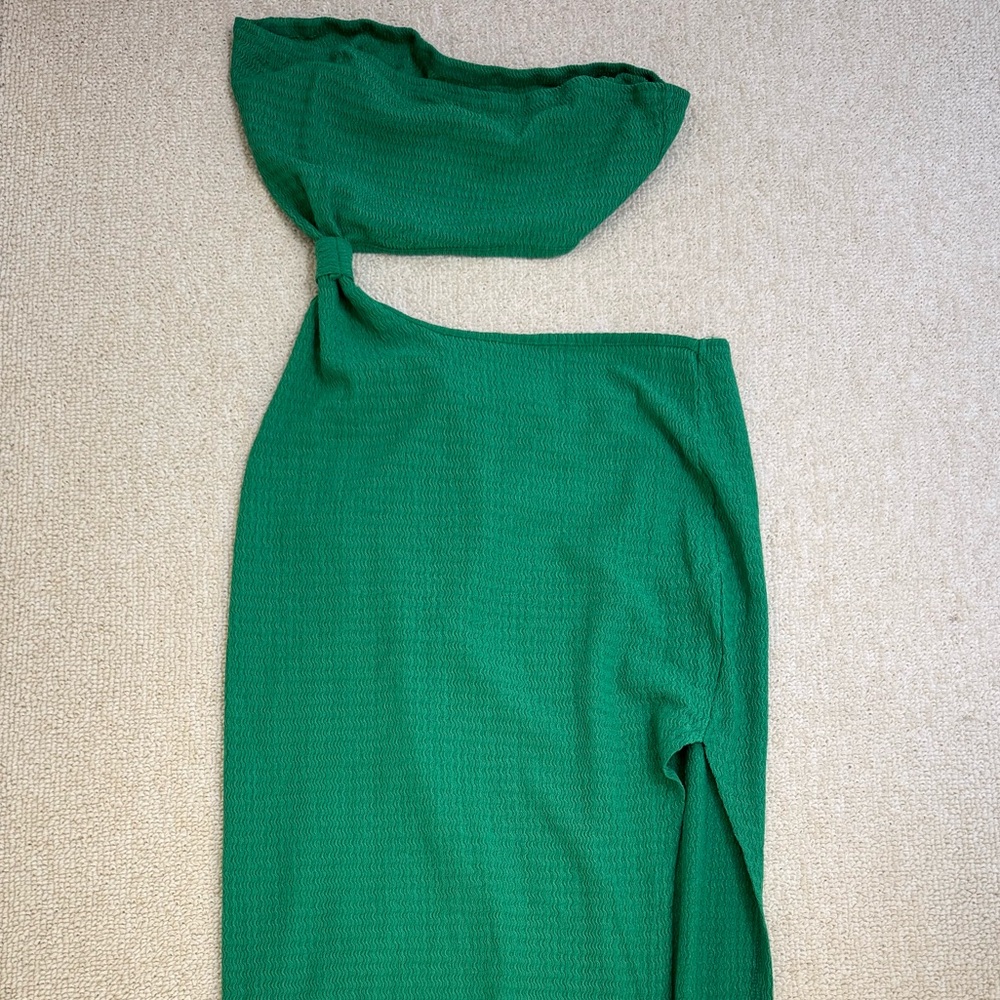 Strapless Green Dress